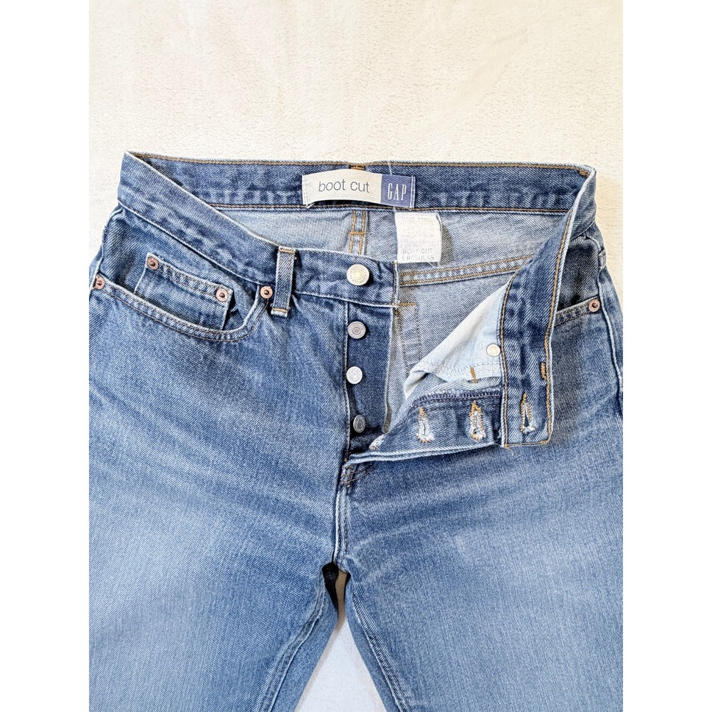 Gap Blue Vintage Buttonfly 90s Bootcut Jeans Womens 6 Regular Excellent